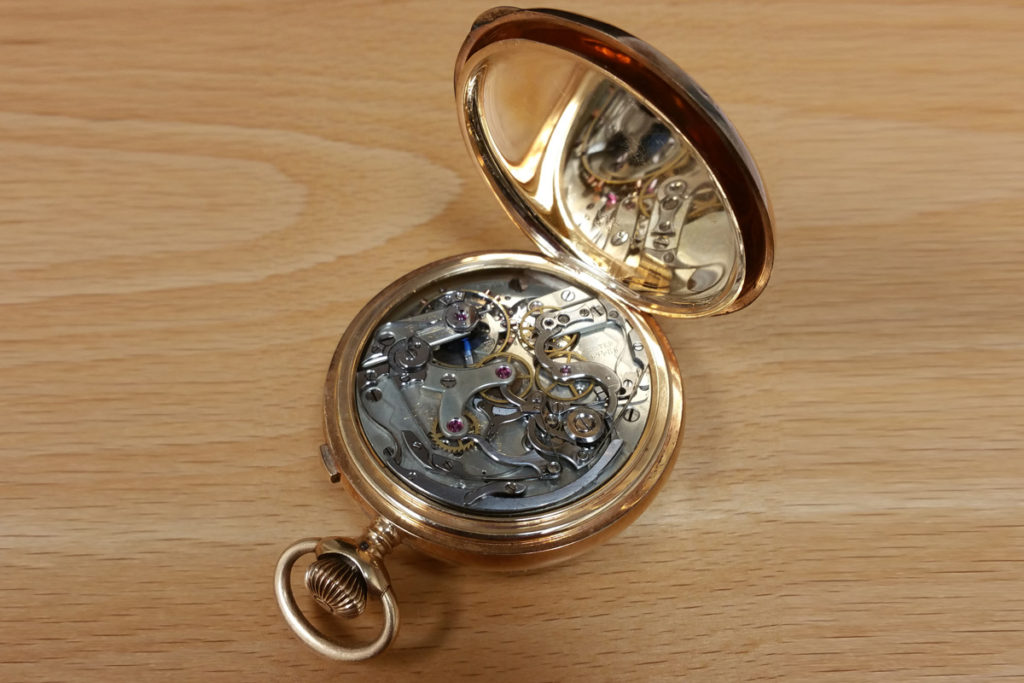 Fine and Rare Agassiz 30 minute split second chronograph